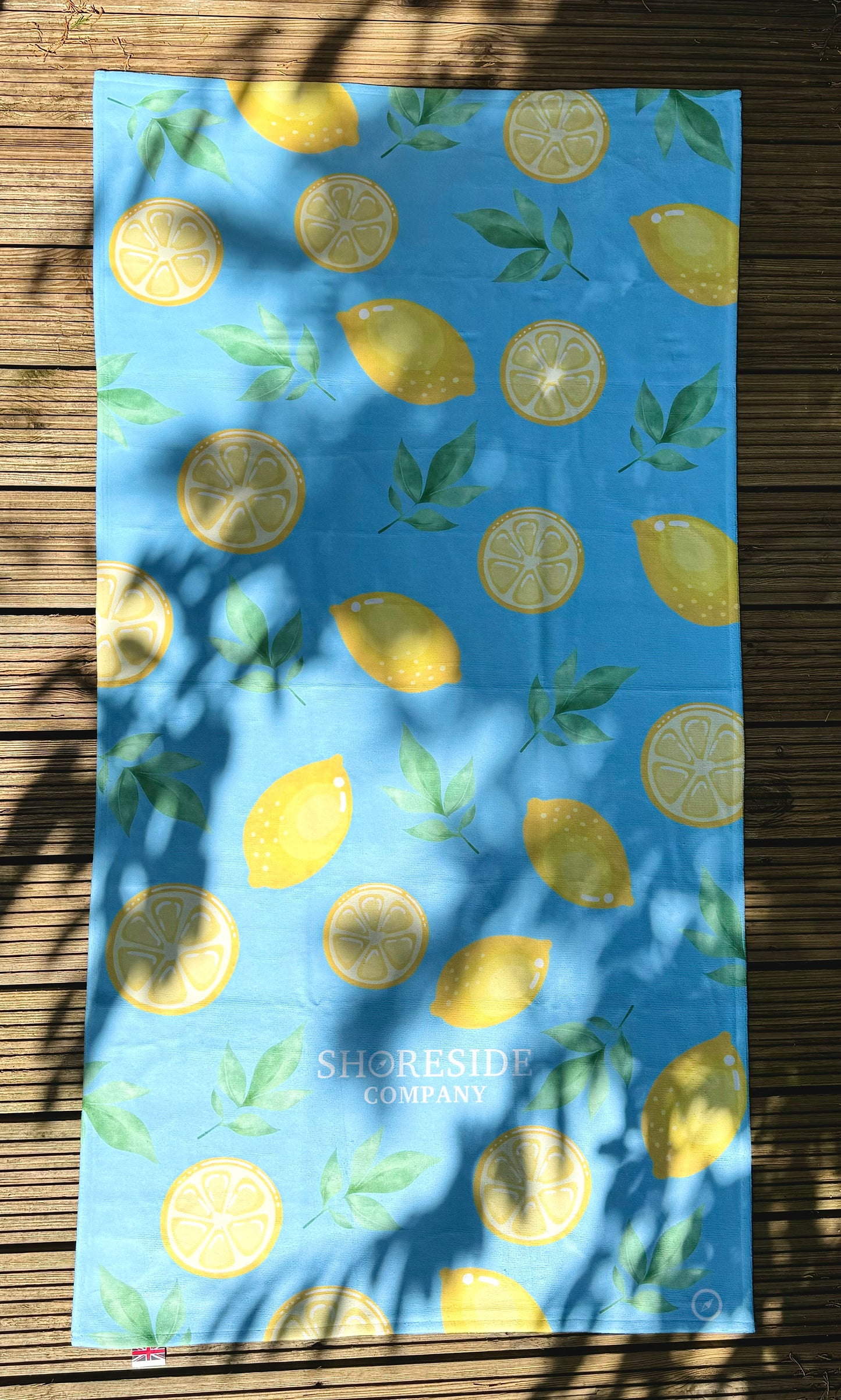 Quick Dry Cotton Mix Beach Towel - The Lemon - Sea Blue