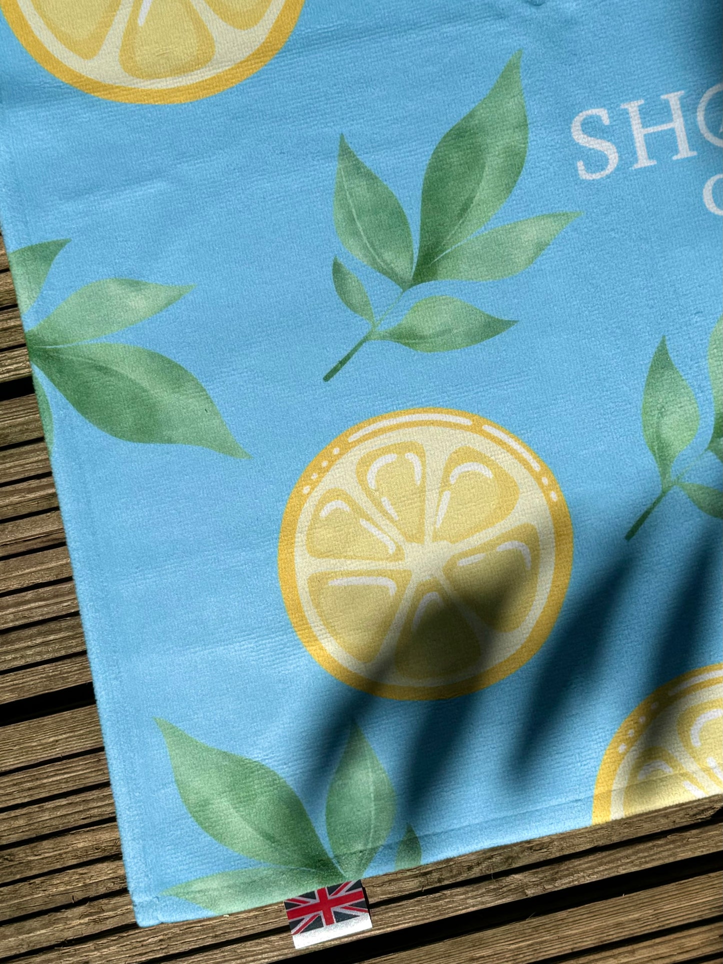 Quick Dry Cotton Mix Beach Towel - The Lemon - Sea Blue