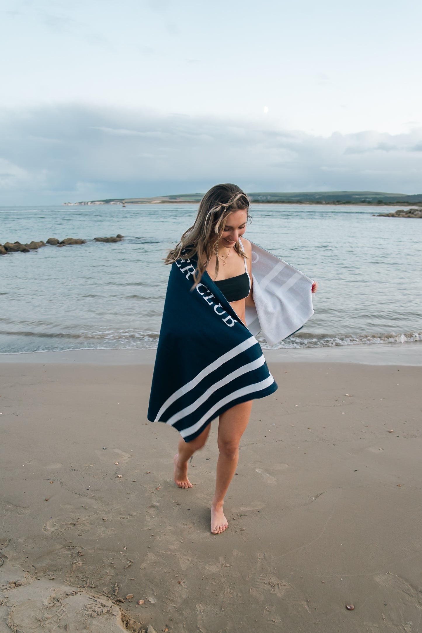 Cotton Quick Dry Towel - Cold Water Club - Navy