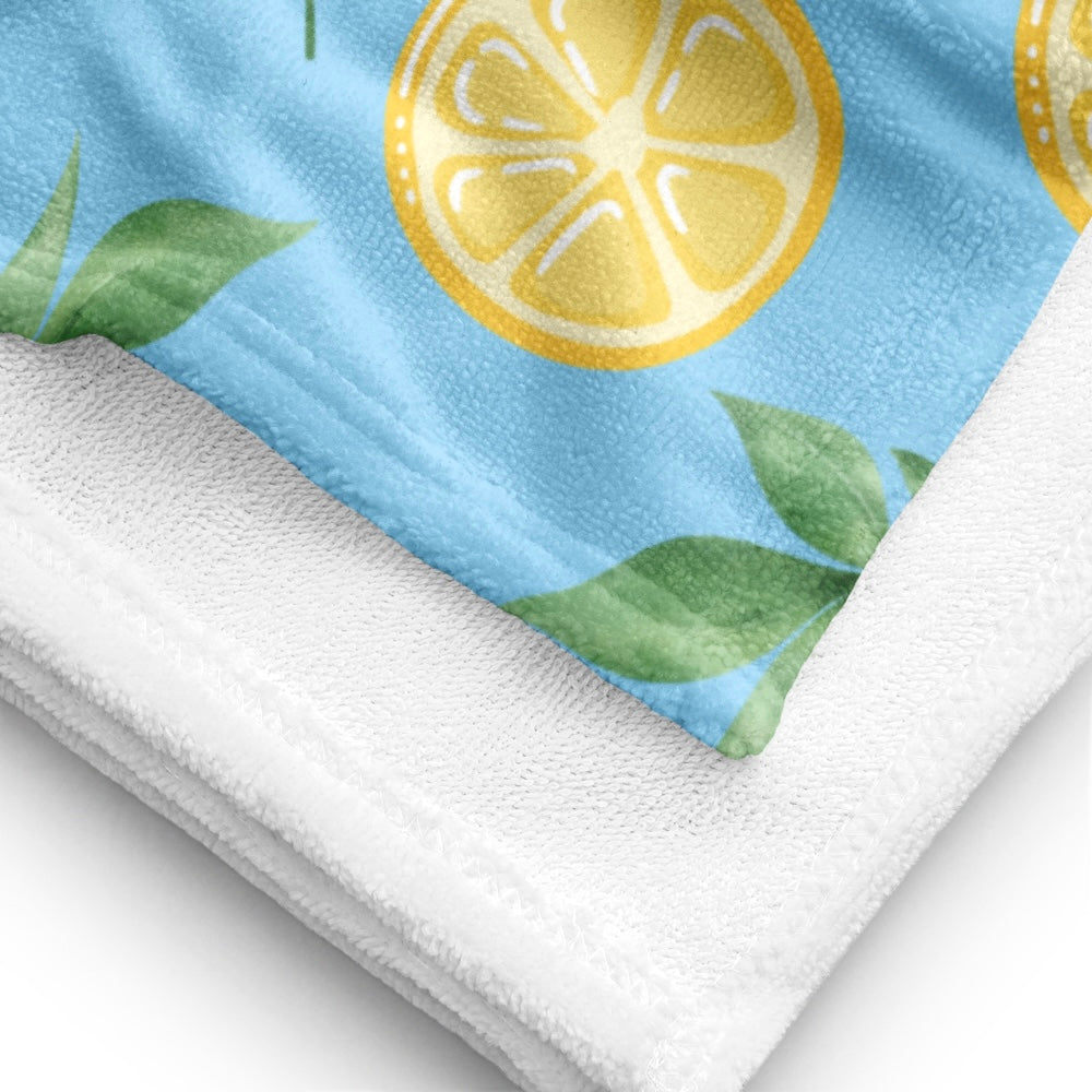 Quick Dry Cotton Mix Beach Towel - The Lemon - Sea Blue
