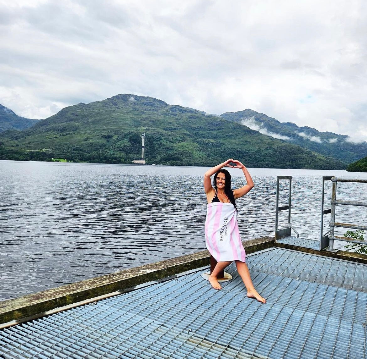 Quick Dry Cotton Mix Beach Towel In Pink