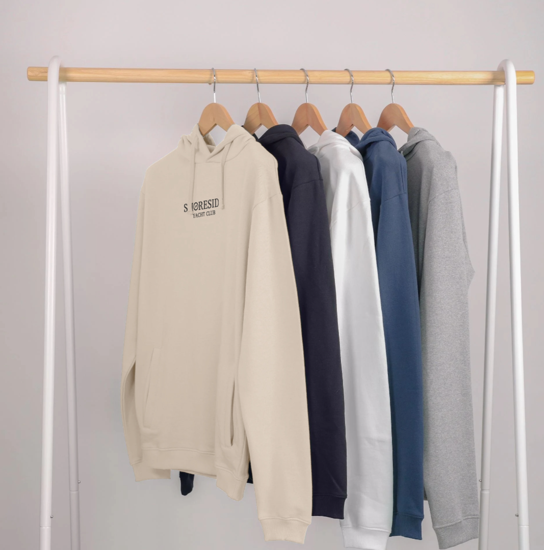 Shoreside Yacht Club Organic Cotton Hoodie - Stone