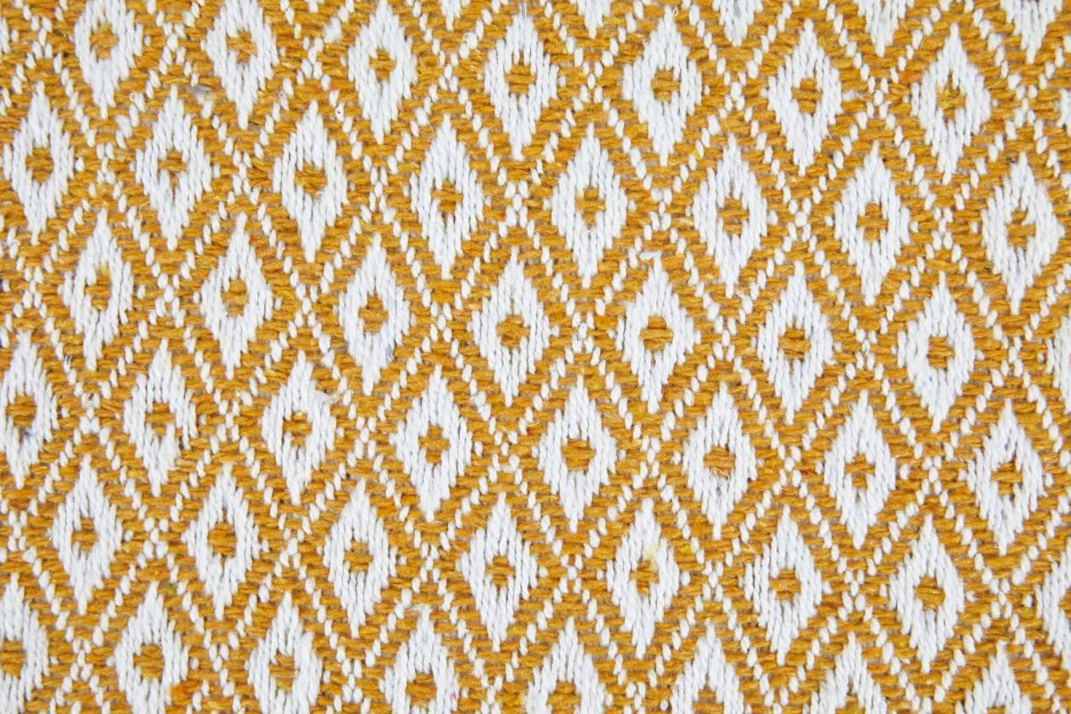 Recycled Cotton Cushion in Ochre