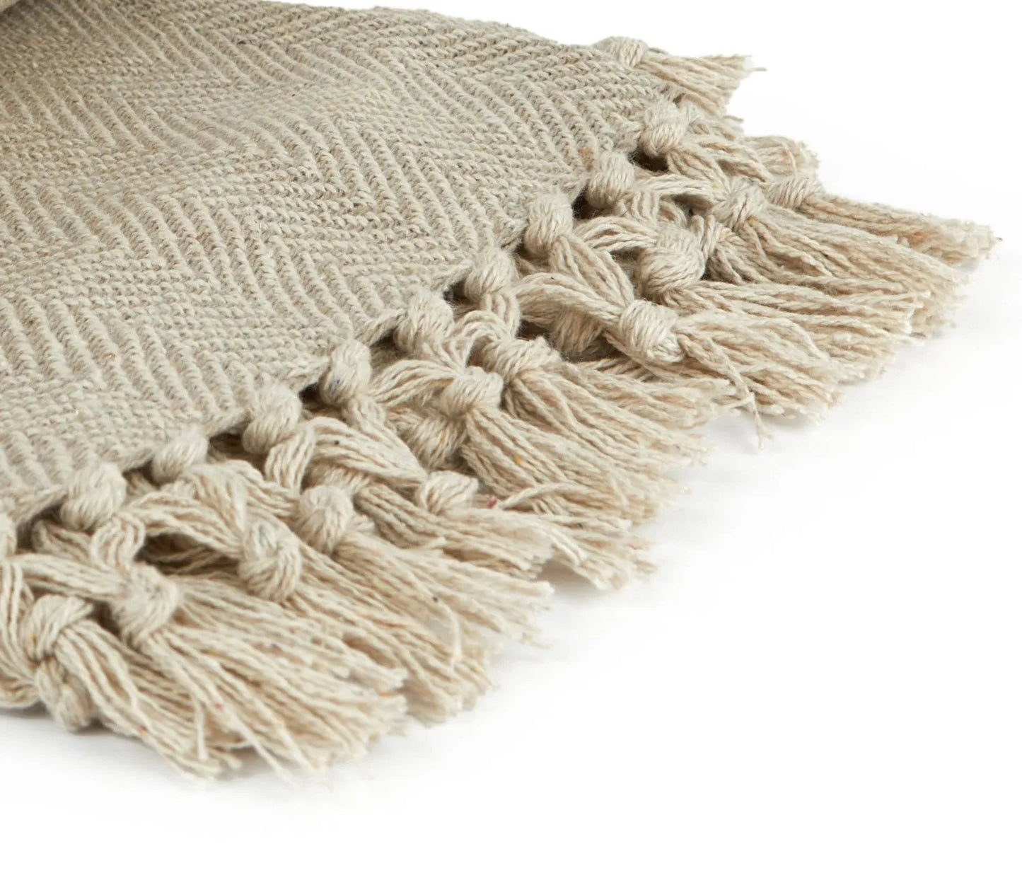 Recycled Cotton Throw in Natural